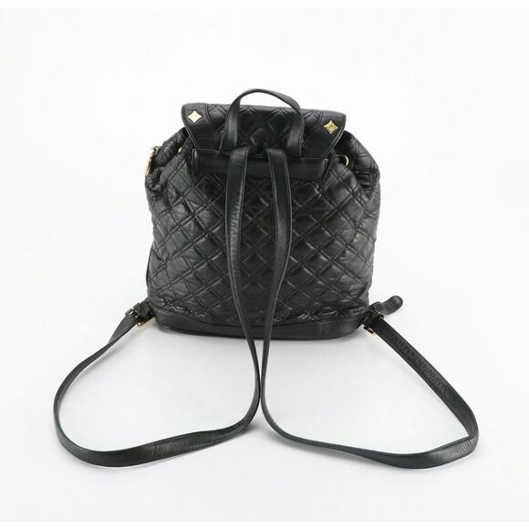 Authentic MCM Black Diamond Quilted Leather Backpack main image 8